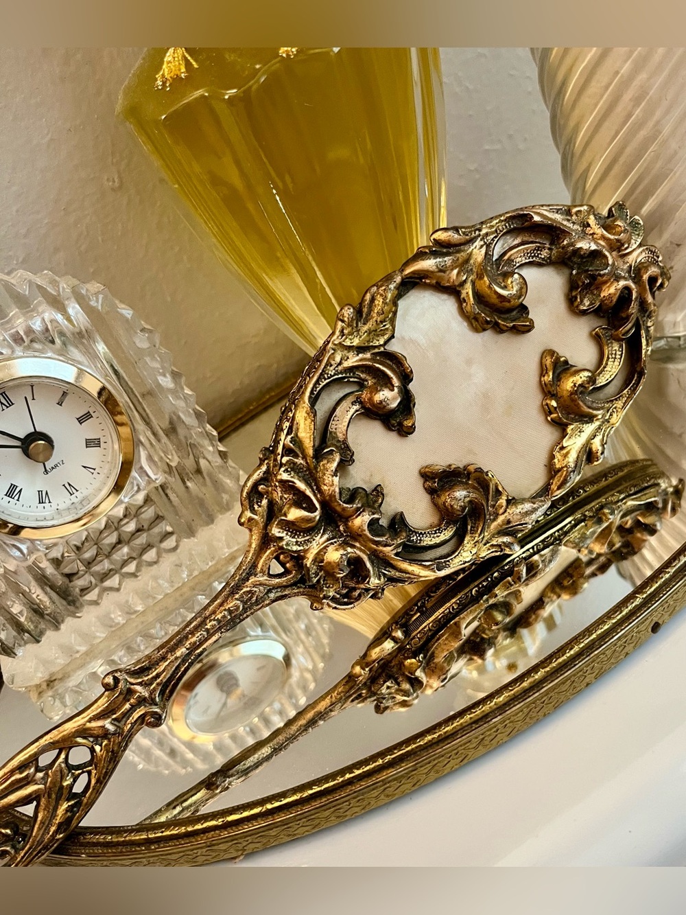 Ornate Vanity Brush Vintage Antique